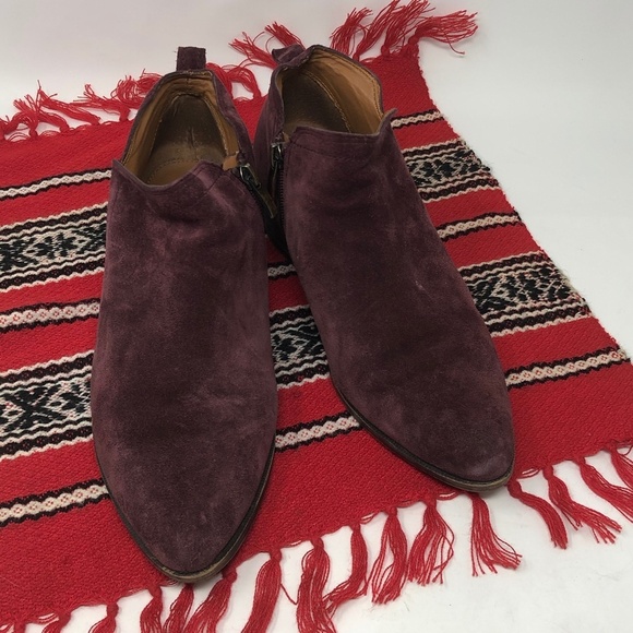Franco Sarto A Paivley Purple Suede Booties 8M - Picture 3 of 8